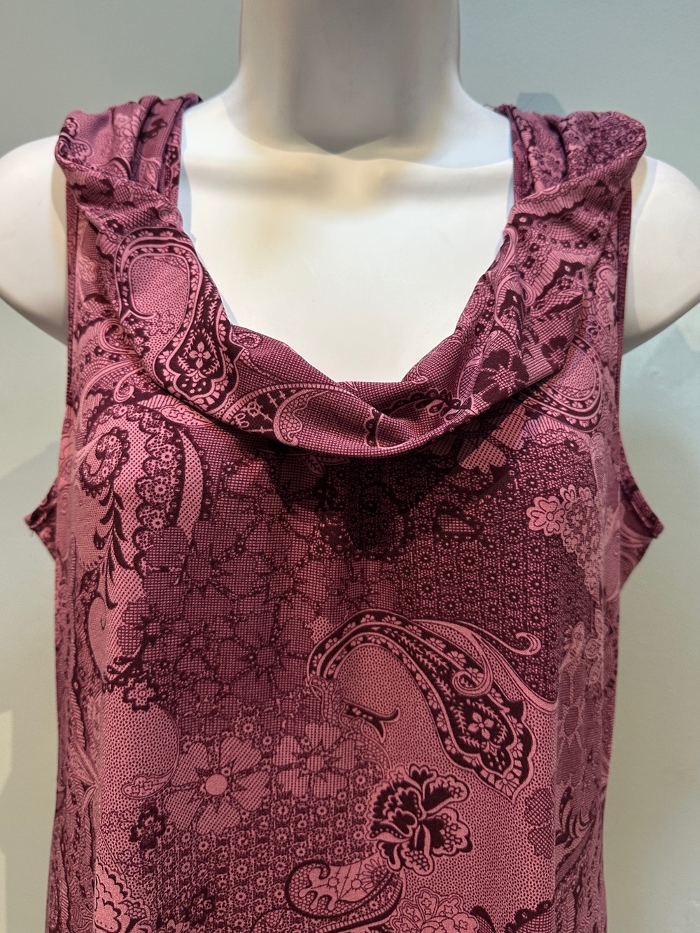 Ann Taylor Purple Patterned Dress Medium - Picture 2 of 13